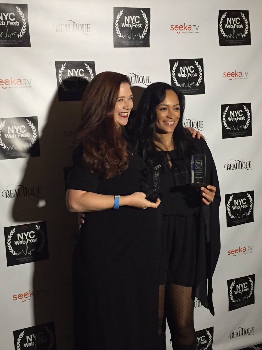 Congrats on winning for <a href="/li_divas/">LI Divas</a>, <a href="/KatieMaguire105/">Katie Maguire</a> &amp; <a href="/catacall/">Catherine Callahan</a> <a href="/NYCwebfest/">NYC Web Fest</a>! I forgot to say I'm a fan of yours in #ALLHALLOWSEVE, Katie!