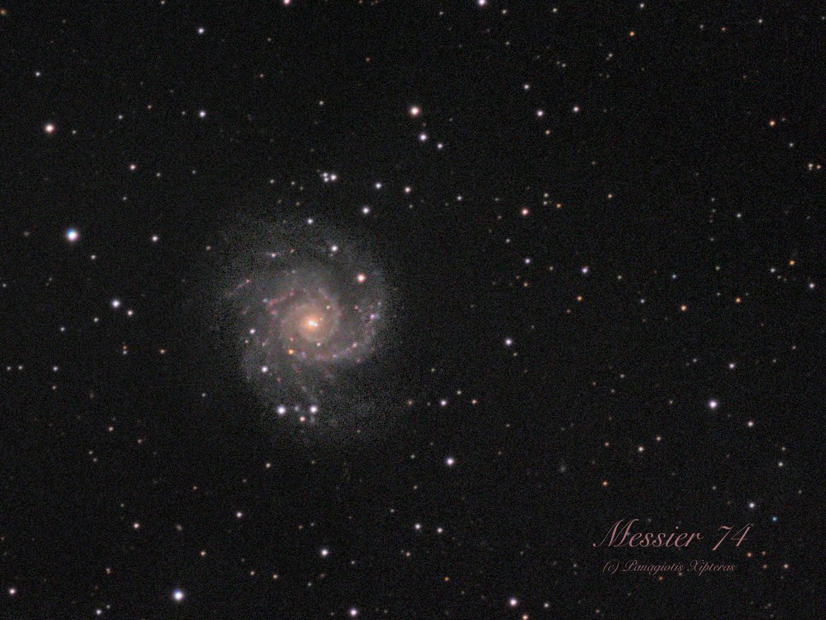 xipteras's tweet photo. The "Phantom" is a spiral #galaxy hosting 100 billion stars, located 32 million ly away from us #Messier74 #nightsky #astrophotography https://t.co/oMV2KchjU3