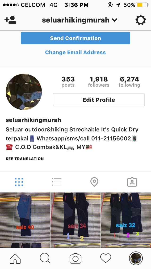 syafiqporter's tweet photo. @twt_hikingMY seluar hiking terpakai follow my ig @seluarhikingmurah https://t.co/JFimeptqh7
