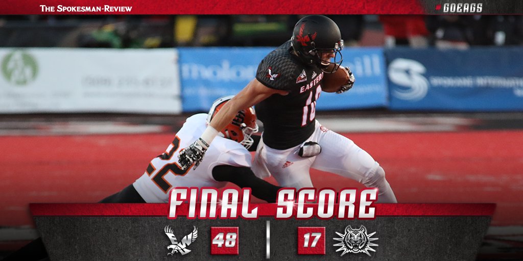 Final Score from Cheney: EWU 48, ISU 17  #GoEags