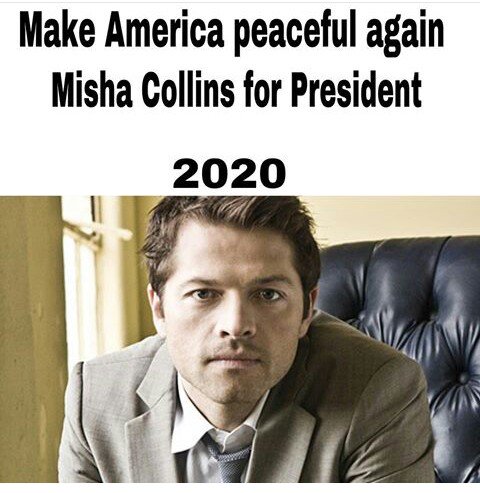 DDMcG72's tweet photo. My name is Debra McGuire and I approve this message!!! #mishacollins #misha4president #Misha2020 #SPN #SPNFamily #mishaforchange 💙💙☺😊😍😘 https://t.co/cvYy7Es9Kj