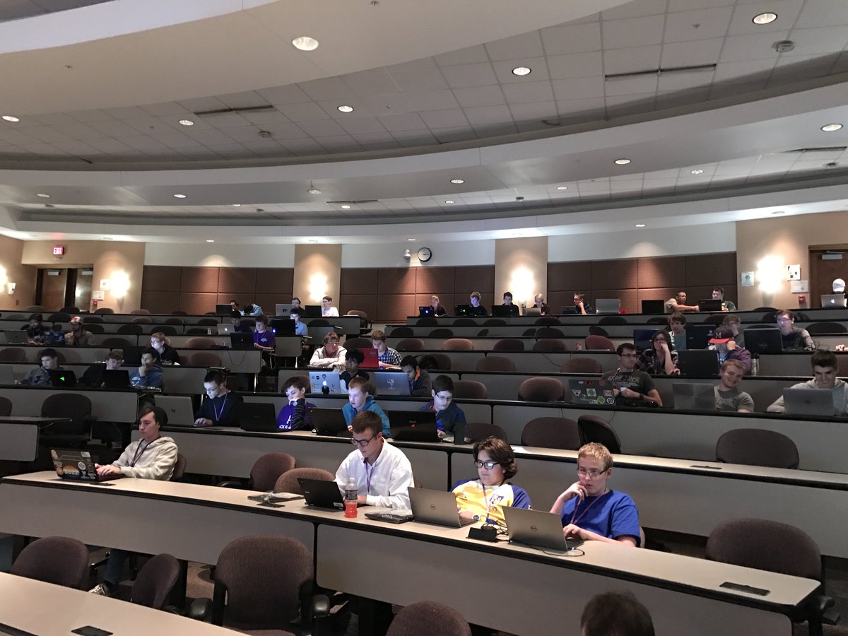 MLHacks's tweet photo. KSU's web security experts showed up for #WatchDogs2MLH Capture the Flag today! @hackkstate https://t.co/vmuR4mviWR