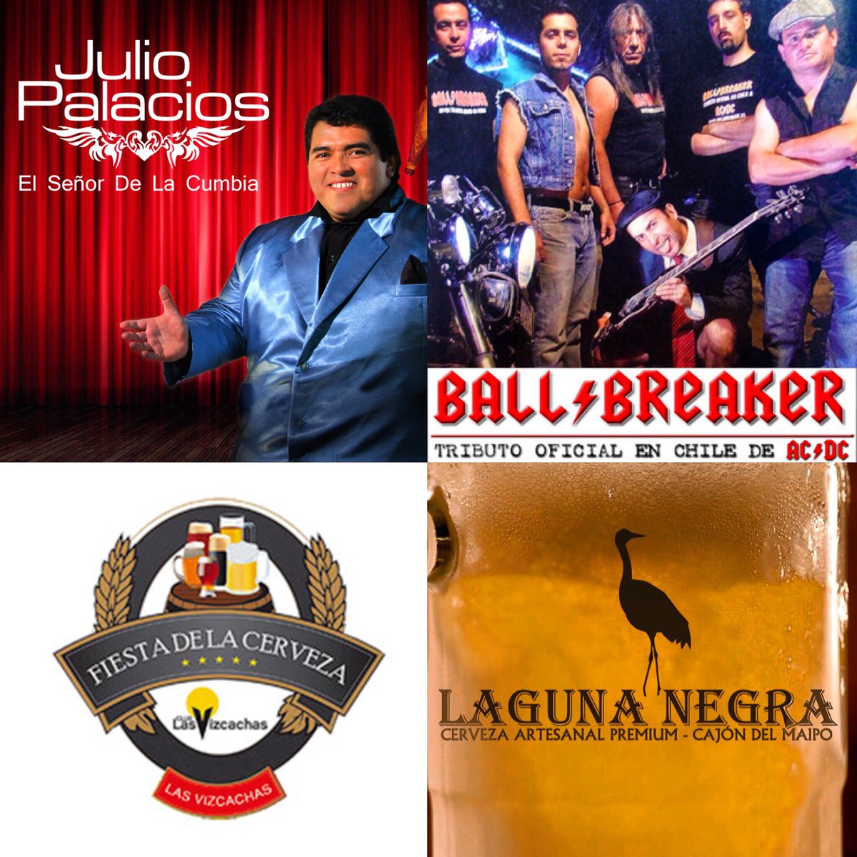 Qué gran día que tendremos hoy en la Fiesta de la Cerveza de Las Vizcachas!! Todo el rock de Ball Breaker y la cumbia de <a href="/JulioPalaciosFi/">JULIO PALACIOS</a>