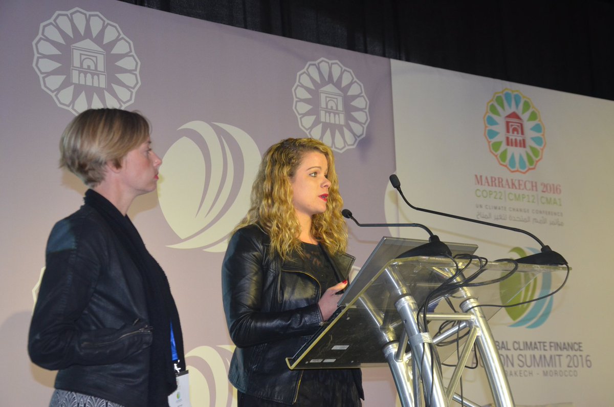 MokassMustapha's tweet photo. Katie Hoffman of @EthoCapital + @finance_action stressing the urgency to #ShiftTrillions to fund #ClimateChange solutions at #GCFAS2016 https://t.co/iSbE5ADffK