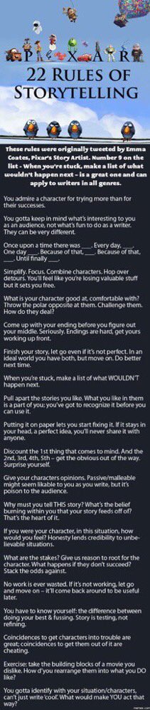 JT_Whitfield's tweet image. 22 rules of storytelling
