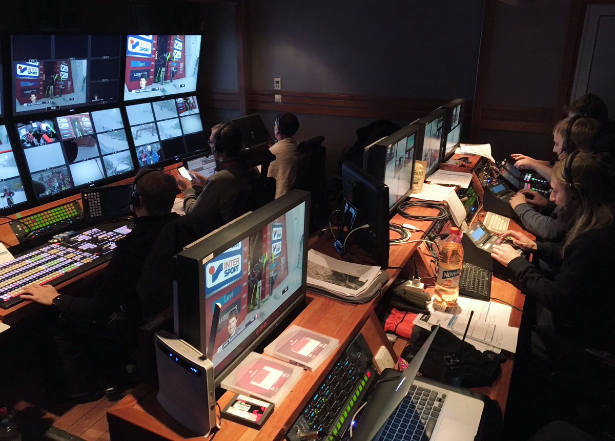 This is what it looks like inside Headquarter of Host Broadcaster Videpe in Levi 📡 #worldcuplevi #levilapland #10thanniversary