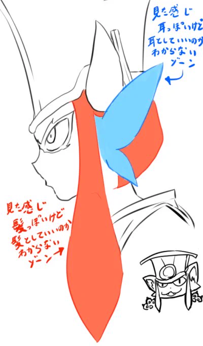 ノルカソルカちゃん全然わからない…もみあげ(っぽい所)は設定資料の横顔見る限り髪っぽいけど立ち絵でついてる色が後ろ髪(っぽい所)と違うし布っぽいし…帽子はとれるのかな…もしかしてあのもみあげっぽくて布っぽい部位は帽子にくっついてるのかな…側頭部のでっぱりは耳×4なのかな…猫耳かな 
