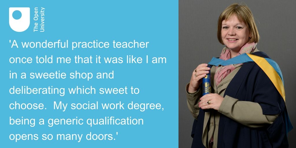 OpenUniversity's tweet photo. Experience with #autism plus social work degree led to Emma's new career #ProfessionsWeek https://t.co/FuF8bRYFiO https://t.co/KDftZeCQXK