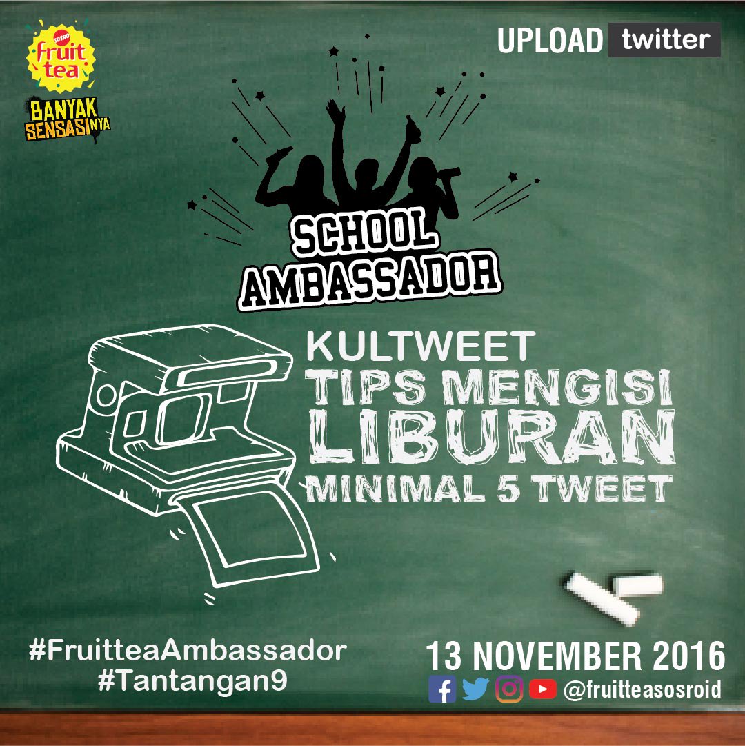 kincirdotcom's tweet photo. Tweet cara liburan asik versi kalian trs mention @fruitteasosroID yuk #Tantangan9 #fruitteaschoolambassador https://t.co/AQ3KarJjfy