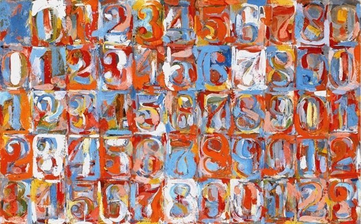 灯 Sur Twitter 9 世紀アメリカの美術家ジャスパー ジョーンズ Jasper Johns の油彩画 Numbers In Color 1958 のディティールです