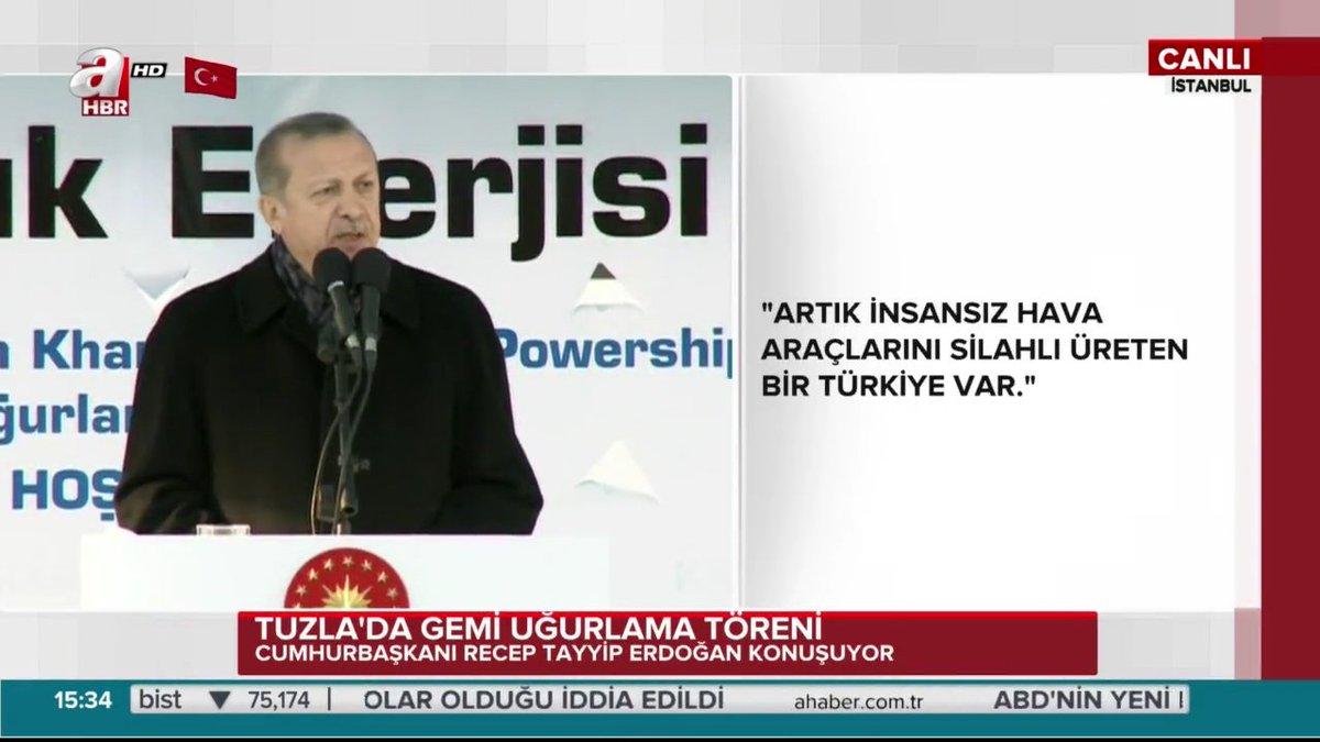 Cumhurbaşkanı #RecepTayyipErdoğan  Tuzla'da gemi uğurlama töreninde...