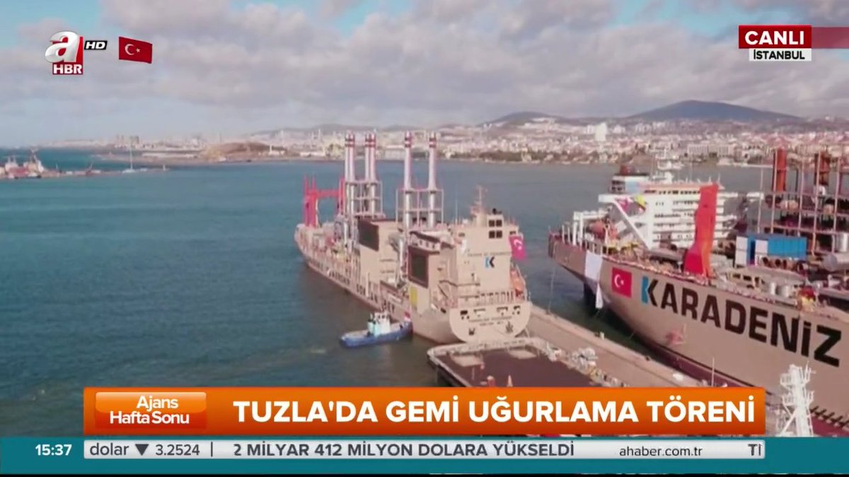 Cumhurbaşkanı #RecepTayyipErdoğan  Tuzla'da gemi uğurlama töreninde...