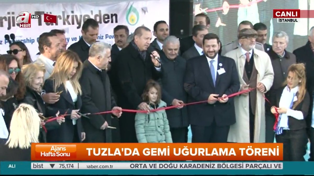 Cumhurbaşkanı #RecepTayyipErdoğan  Tuzla'da gemi uğurlama töreninde...