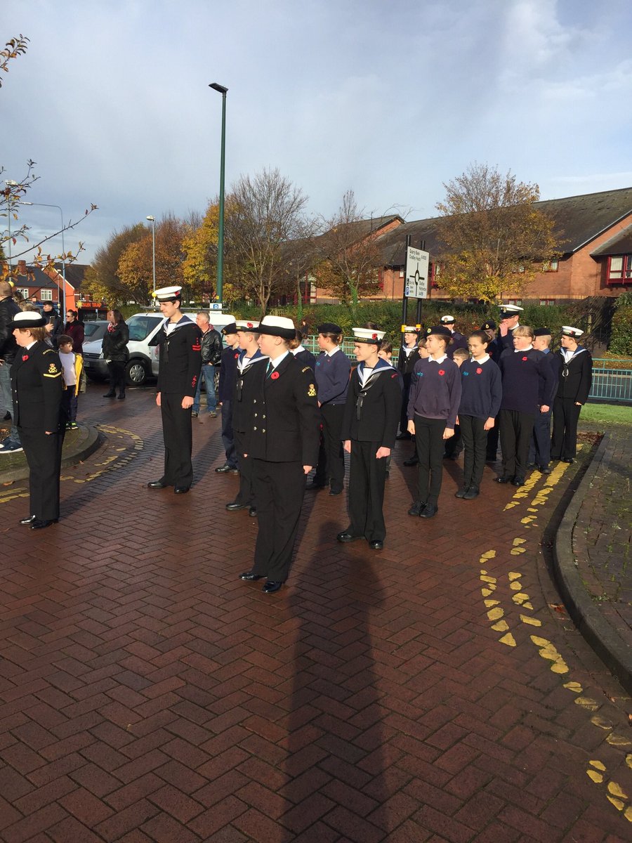 Sandwell Sea Cadets attending the Remembrance parade this morning.