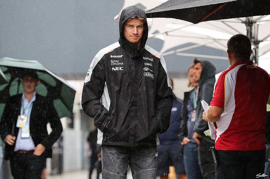 TeamHulkenberg's tweet photo. Rain is falling at @InterlagosTrack ☔️
Best of luck in the race today @HulkHulkenberg! 💪
#BrazilGP 🇧🇷 #NH27 #TeamHulkenberg https://t.co/ZXjUd2x1VD