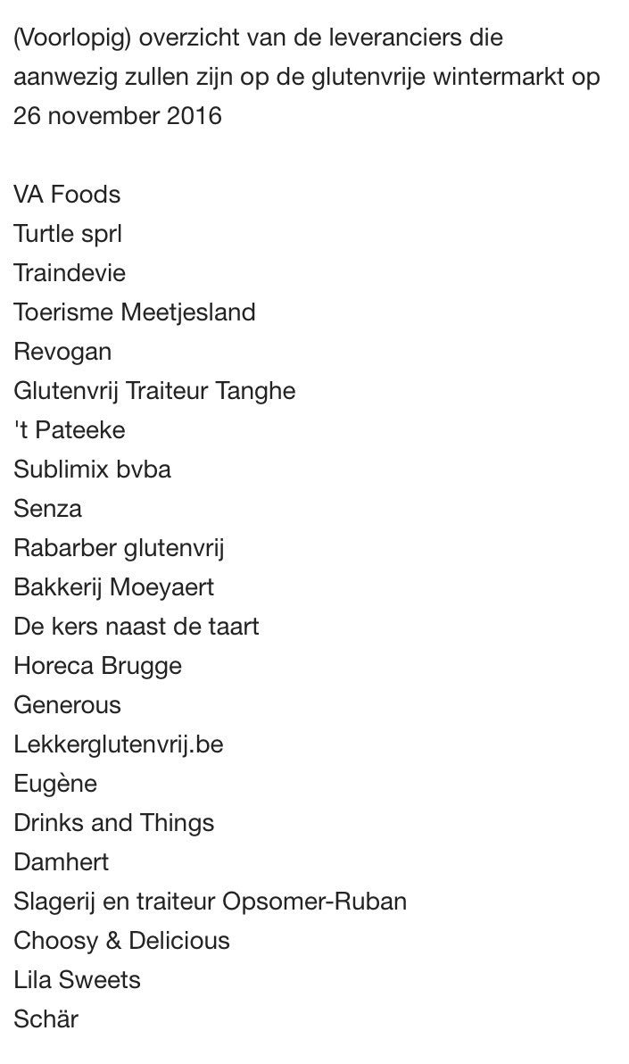 VCVglutenvrij's tweet image. Wat de wintermarkt van 26/11 betreft 😉
