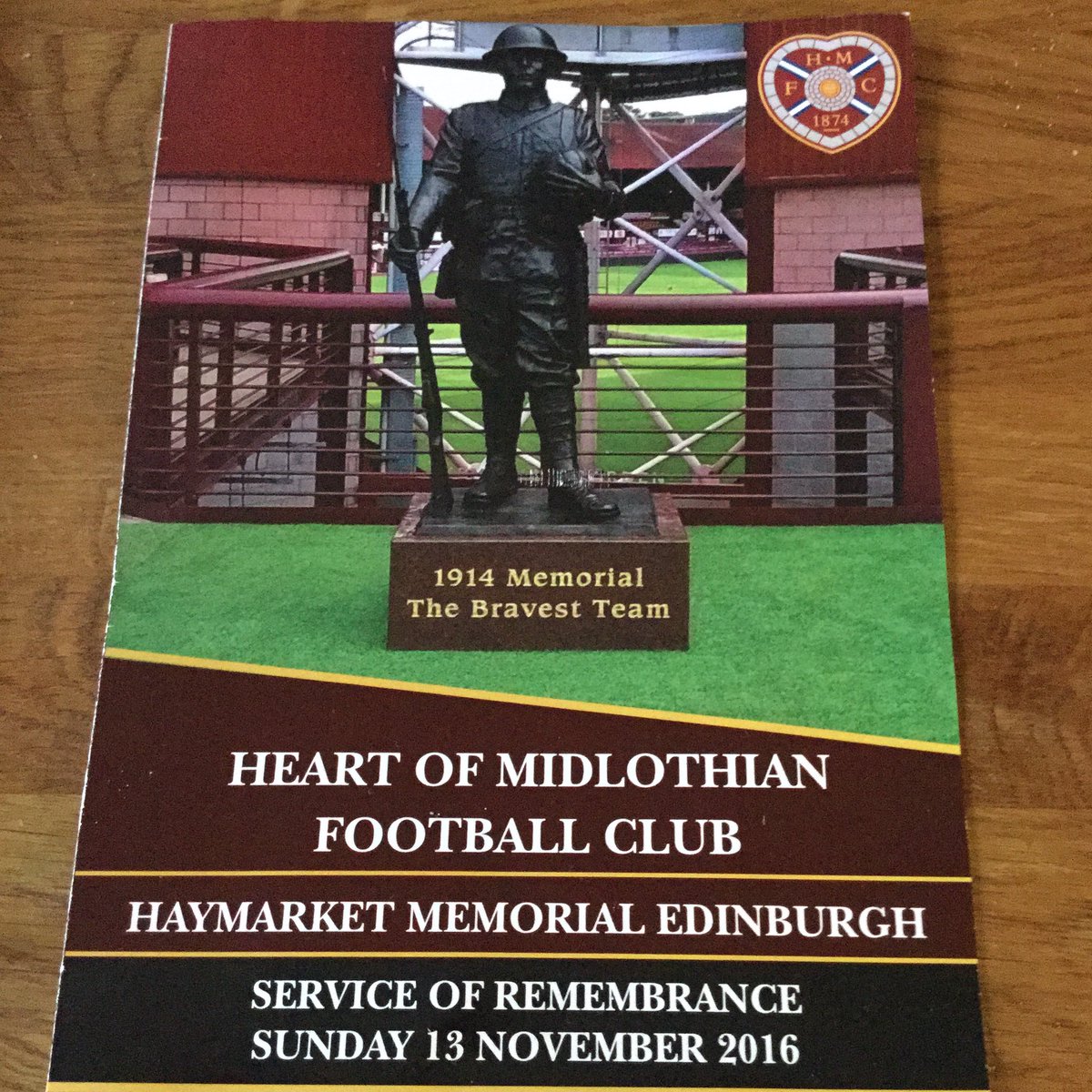 joannaccherry's tweet photo. My privilege as #EdinburghSouthWest MP to lay a @HouseofCommons wreath at Heart of Midlothian @JamTarts annual Service of Remembrance today https://t.co/eQX5ovaWWL