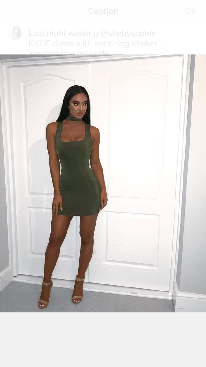🙌🏽 KYLIE DRESS KHAKI - FROM OUR READY TO SHIP SECTION 1-2 day UK delivery on these. Free matching choker with all orders !
