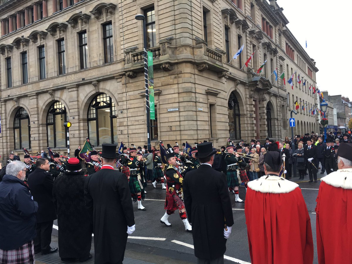 7SCOTS's tweet photo. A striking #RemembranceSunday with @PerthandKinross Council and the people of #Perthshire #WeWillRememberThem https://t.co/XHIKlwTR2C