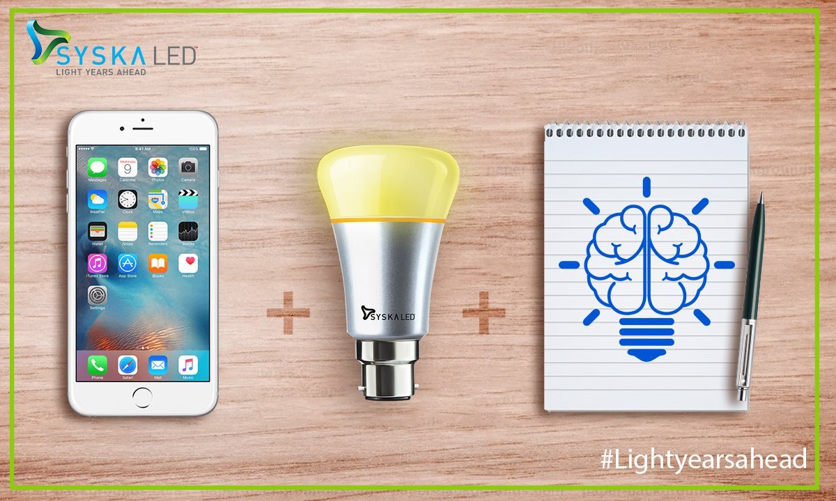 SyskaWorld's tweet photo. #Smartphone + Smart Light #RainbowLEDBulb = Smart Innovation #Lightyearsahead! https://t.co/MxCVqUeVVD