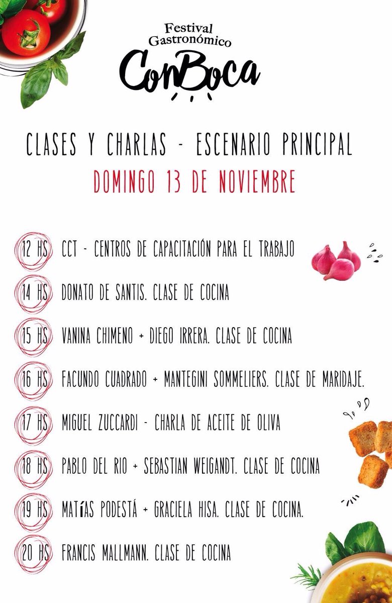 Todo listo para #Clase #Maridaje hoy #16hs en <a href="/ConBocaFestival/">ConBoca Festival</a> con <a href="/facucuadrado/">Facundo Cuadrado</a> <a href="/ArenaMaipu/">Arena Maipú</a> <a href="/FondoVit/">Fondo Vitivinícola</a> <a href="/aliciasistero/">Alicia Sisteró</a> <a href="/MariaUCocina/">María Urrutigoity</a> #Mendoza