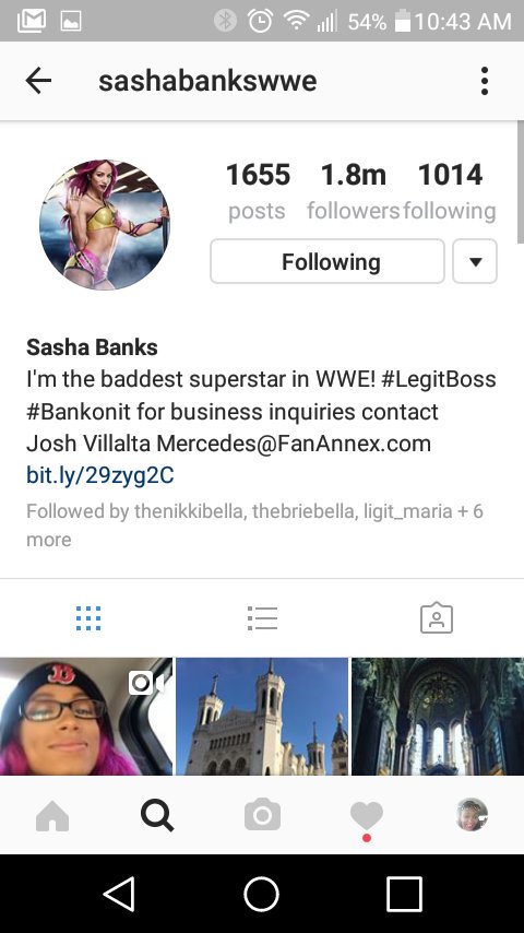 They need to verify. @SashaBanksWWE <a href="/instagram/">Instagram</a>