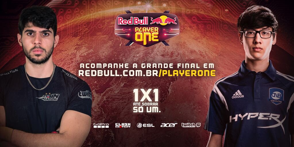 jadneves's tweet photo. Vem ver a final: https://t.co/XiakIrKT3F
#RedBullPlayerOne #ClashContent https://t.co/Gir0FohTVx