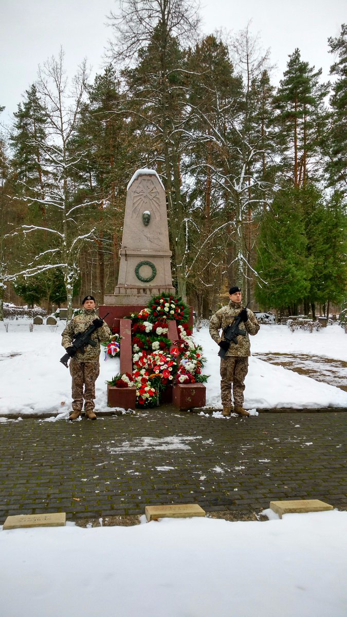 HMATimColley's tweet photo. On this #remembranceday we remember all those who lost their lives in conflict. Service today at peaceful commonwealth cemetery in Jelgava https://t.co/rTRP6V7GHP