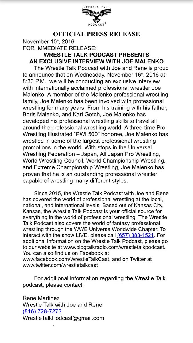 WrestleTalkCast's tweet photo. BREAKING NEWS!                             https://t.co/eA1nRP10PW https://t.co/t4Bc0w6ICT