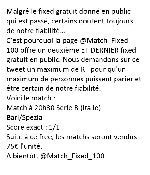 Match_Fixed_100's tweet image. 