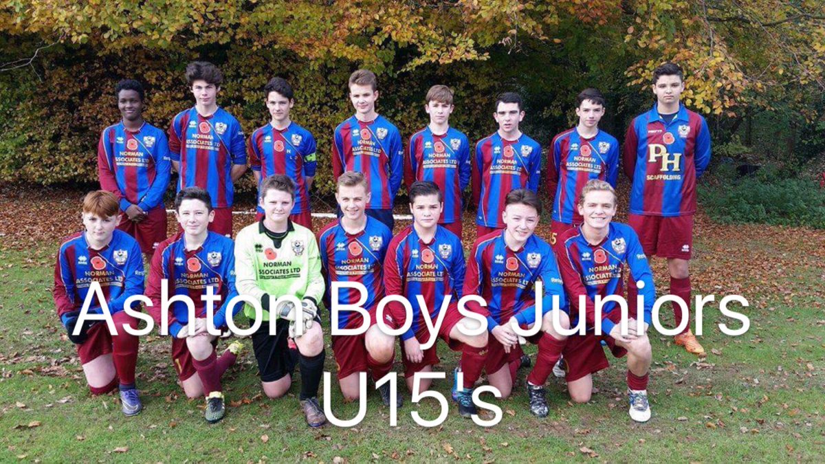 Cookz160's tweet photo. @Poppies4Kits Ashton Boys U15's,remembering today before their game. https://t.co/6pEewC4Ezs