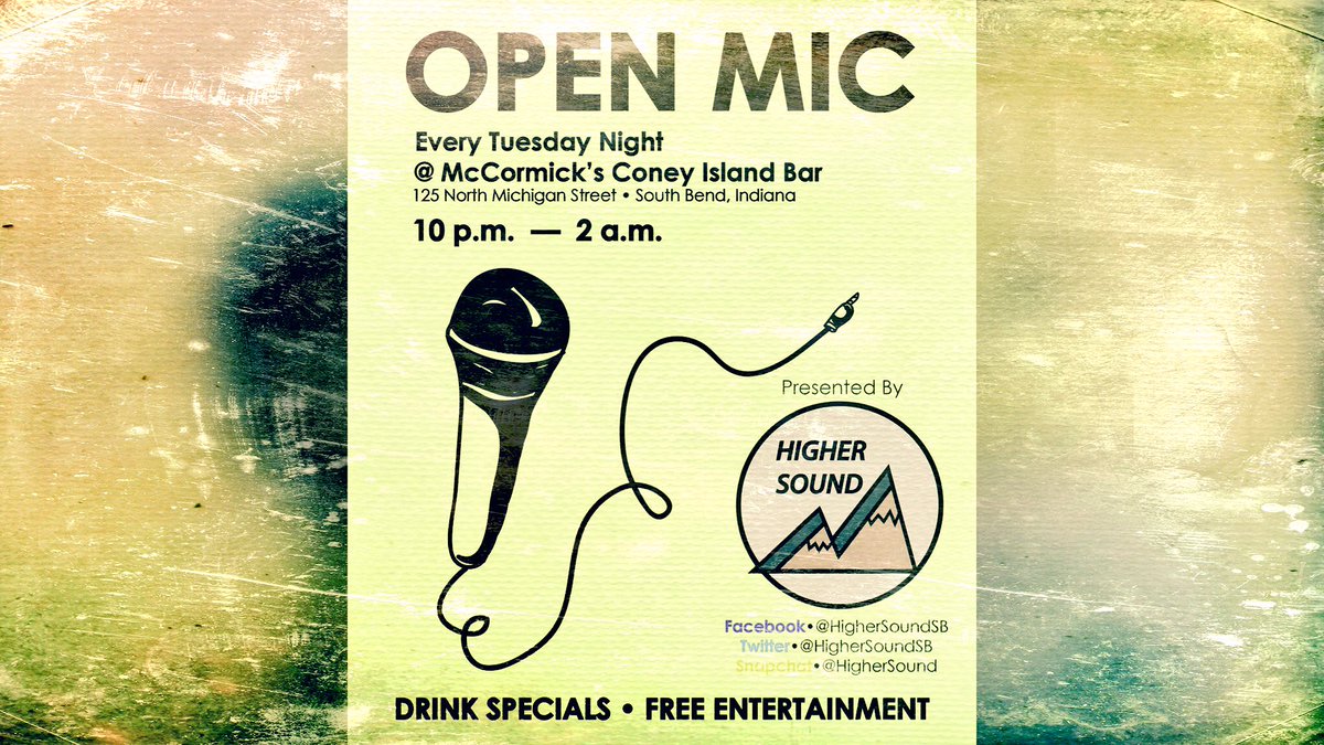 highersoundsb's tweet photo. Come party with us. #dtsb #southbend #livemusic #openmic #iheartsb 🎶🎤
https://t.co/b5BMu0Mf4f https://t.co/4Od49rV0i3