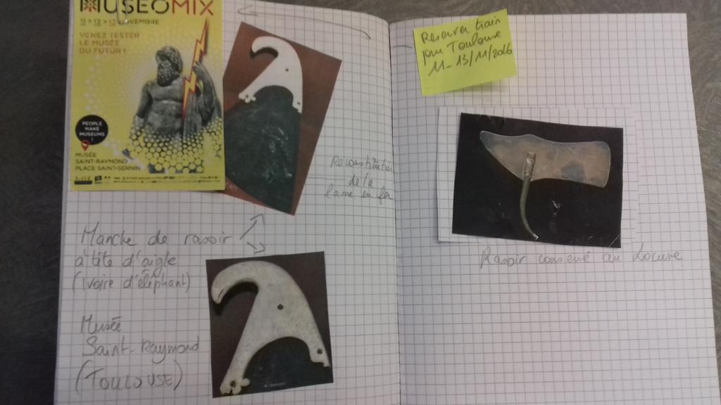 GeraldineBire's tweet photo. A #Douai on parle du musée @MSR_Tlse dans le carnet de terrain de notre archéologue😉 #museomixnord  #museomixmp https://t.co/g07CHqKTl6