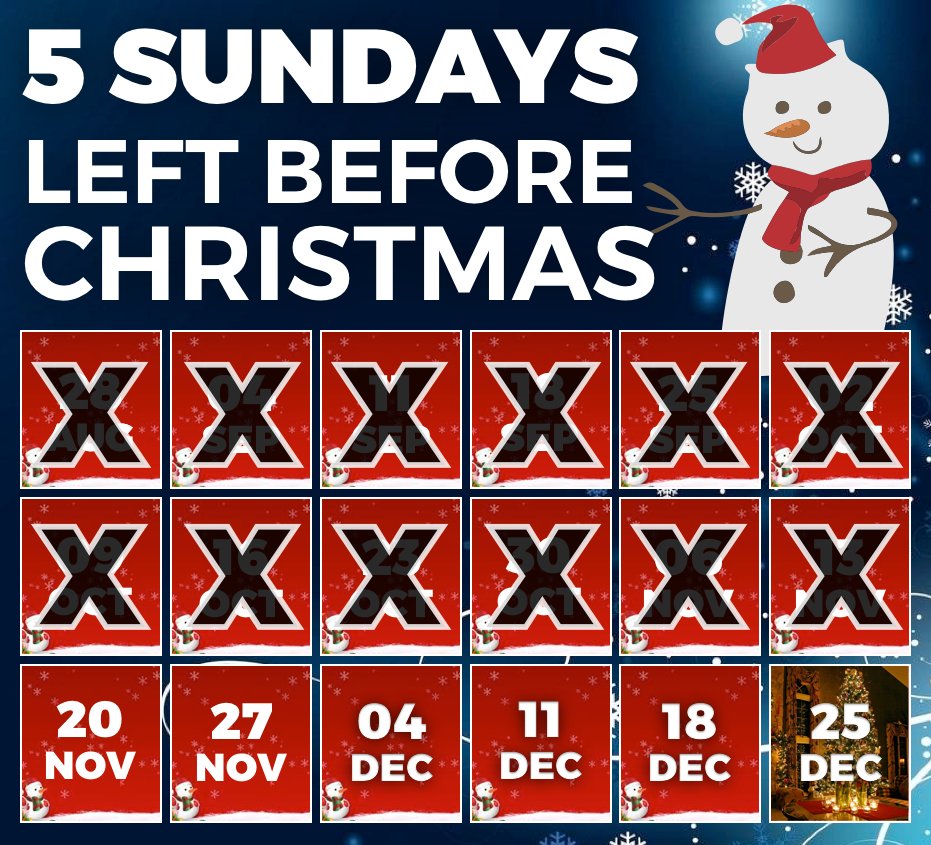 christmas_clock's tweet image. Only 5 more Sunday's left before #Christmas
YourChristmasCountdown.com
 #ChristmasCountdown #ILoveXmas