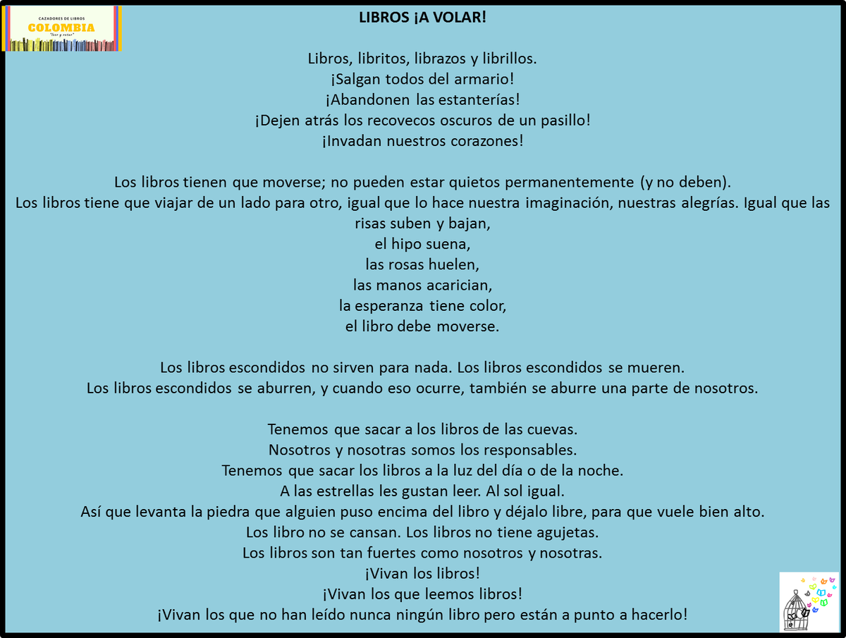 CazaLibrosColM's tweet photo. Tomado del blog del cuentero Dani #CazalibrosColombia https://t.co/LRkvXFGhBE