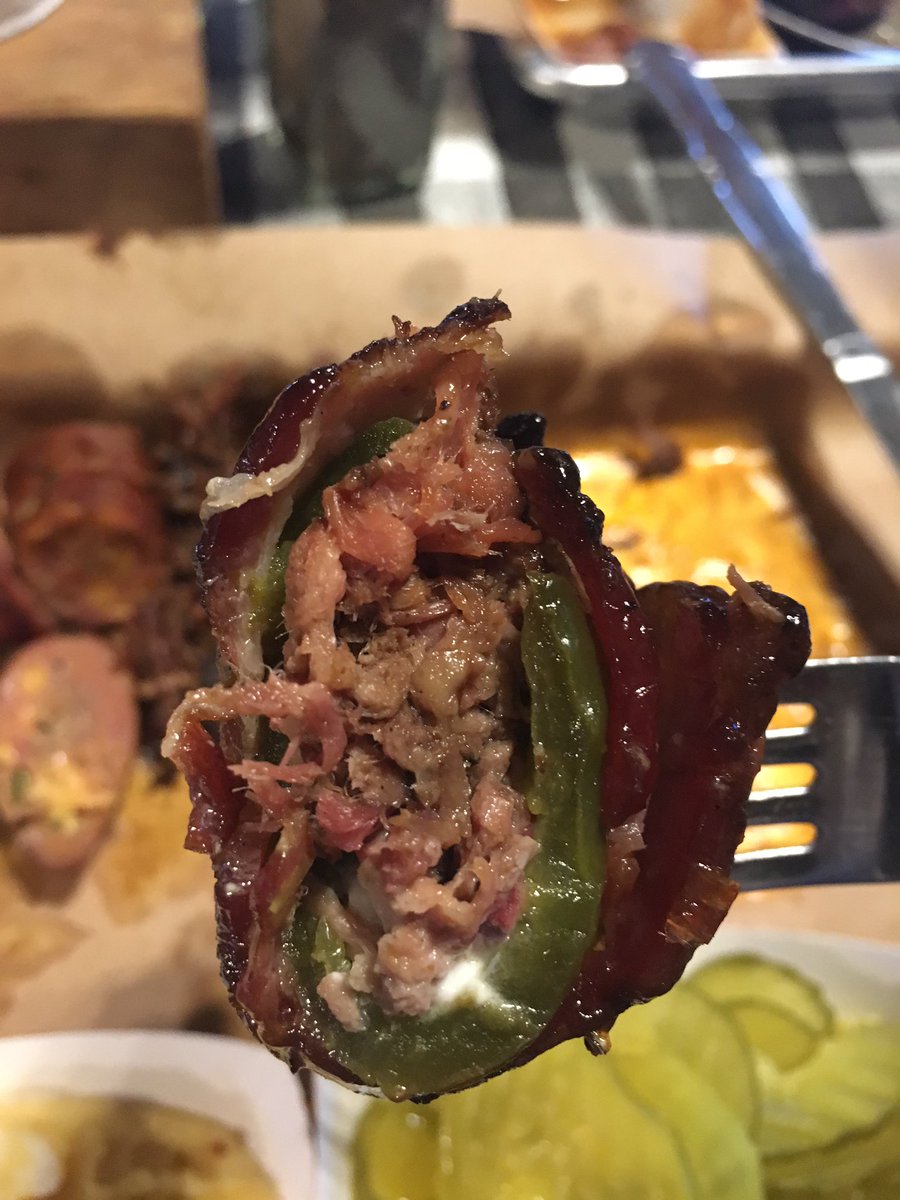 Brisket stuffed jalapeño wrapped in bacon. #Texastwinkies #nomz #hutchinsbbq