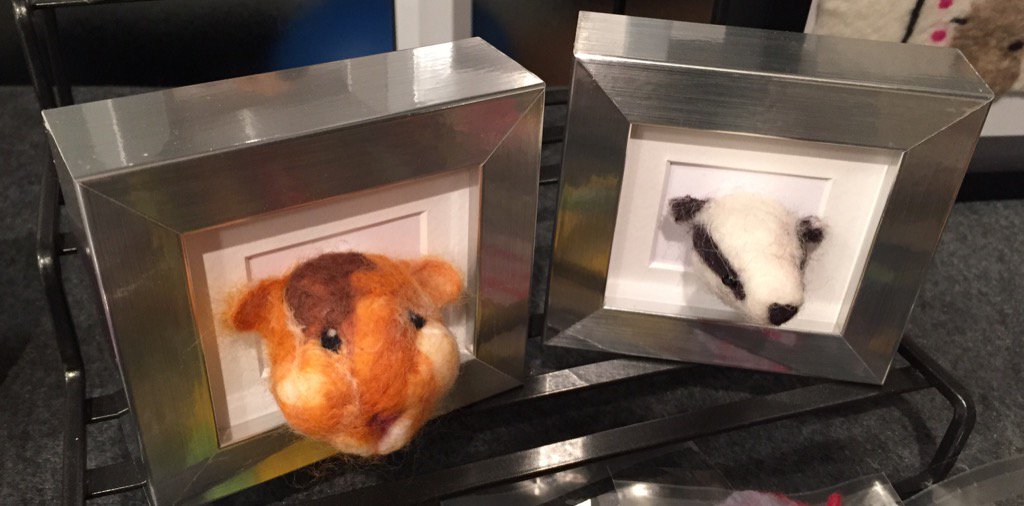 Characterful hand felted animal heads created by Sheila <a href="/Sheilskk/">Sheila Holdsworth</a> spotted @ <a href="/leeopenstudios/">Lee Green Open Studios</a>  -My #designoftheday