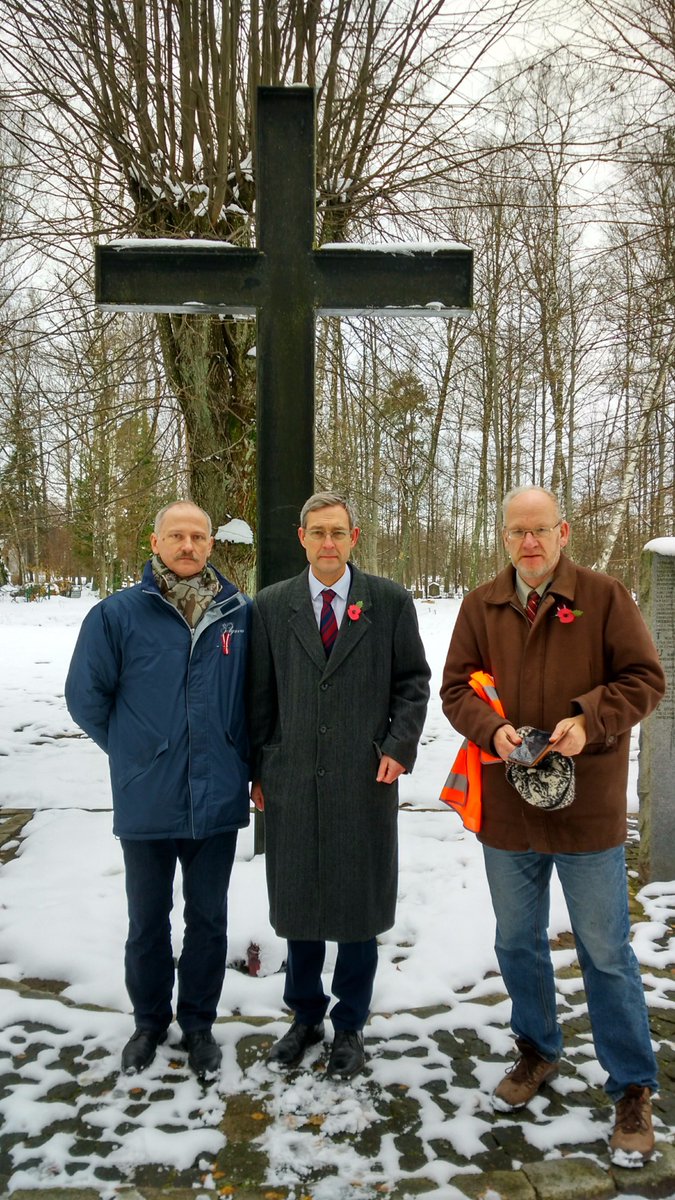 HMATimColley's tweet photo. On this #remembranceday also remembering German and Russian soldiers buried in Jelgava after terrible WWI and WWII battles. https://t.co/GDiMdG4vpf
