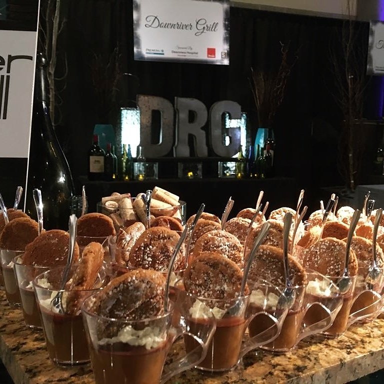 Our Award-winning Epicurean Delight 2016 dessert: Butterscotch Pudding, with chocolate ganache, whipped cream &amp; gingersnap cookie! #spokane