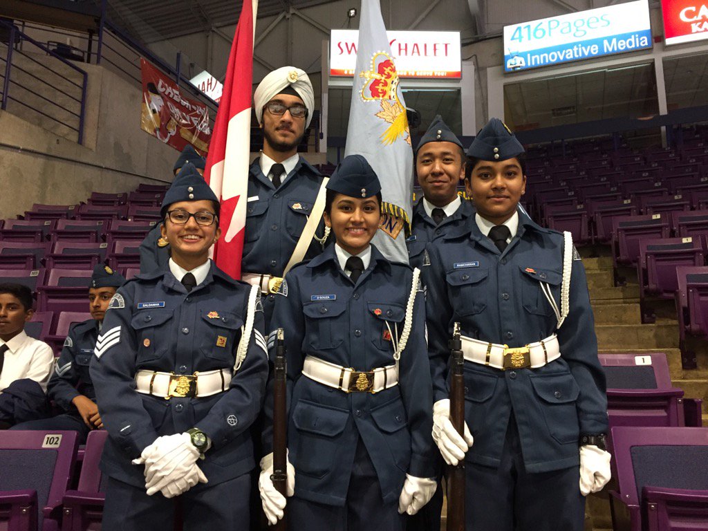 The <a href="/758Argus/">758 Argus Air Cadets</a> flag party proudly representing <a href="/BramptonBeast/">Brampton Beast</a> at military appreciation day with <a href="/KotakLaw/">Kotak Law</a>