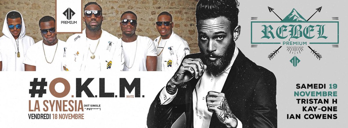 Vendredi : La Synesia en Showcase (Pu**** , j'ai dit Pu****)

Samedi : Rebel / entrée gratuite avant 00h