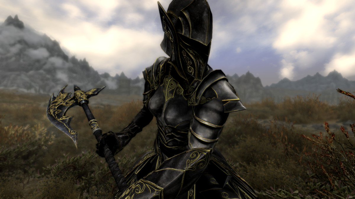 Skyblivion update reveals new ebony armor set following fan feedback