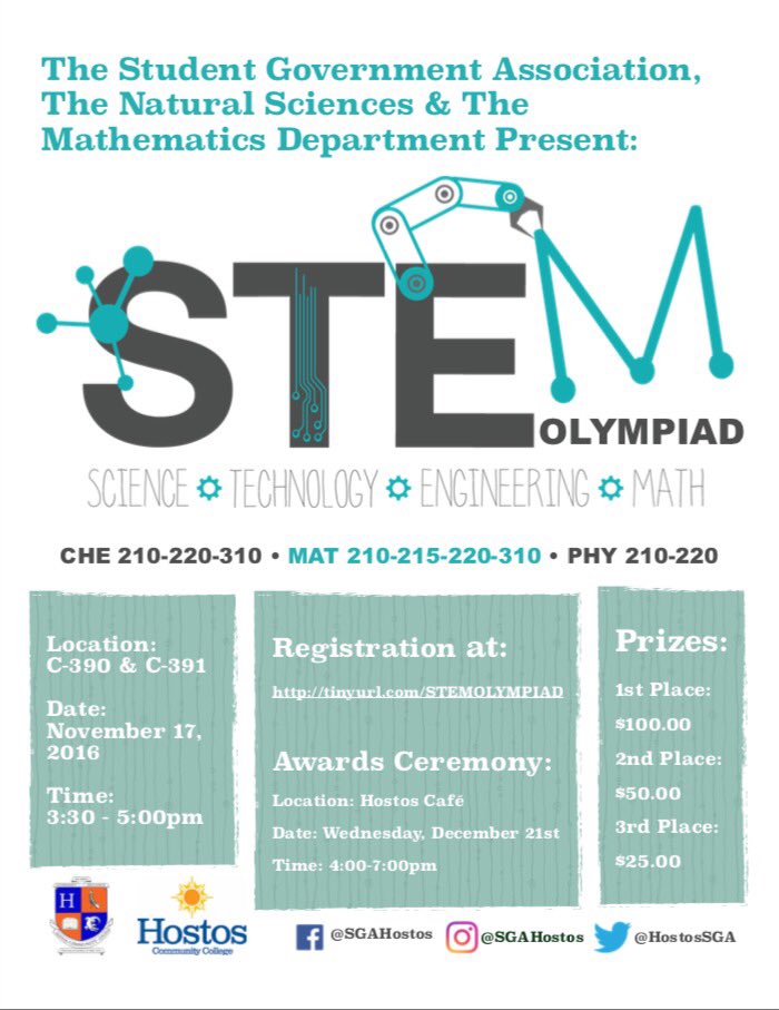 Participate and win amazing prizes!! Register today: tinyurl.com/STEMOLYMPIAD                  #SGASERVES