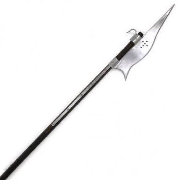 ジャッドバラ・アックス：15世紀頃からスコットランドで使われた固有の戦斧。全長2.5～2.8m。斧刃と鈎爪を持っており、鈎爪は馬上の敵を引きずり降ろすのに使われた。イングランドとの戦で大いに敵を苦しめたが、敗戦後、姿を消していった。