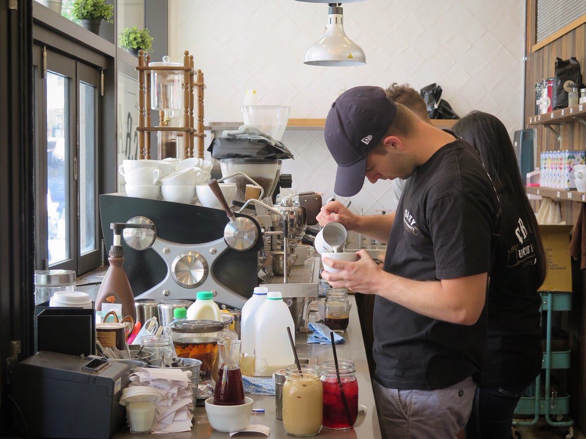 DukesLounge's tweet photo. Had a visit to @LidnJar at #Chatswood yesterday and crept on their @slayerespresso setup ☕️ Best #coffee on this side of town! #baristalife https://t.co/yTJdfXDJV3