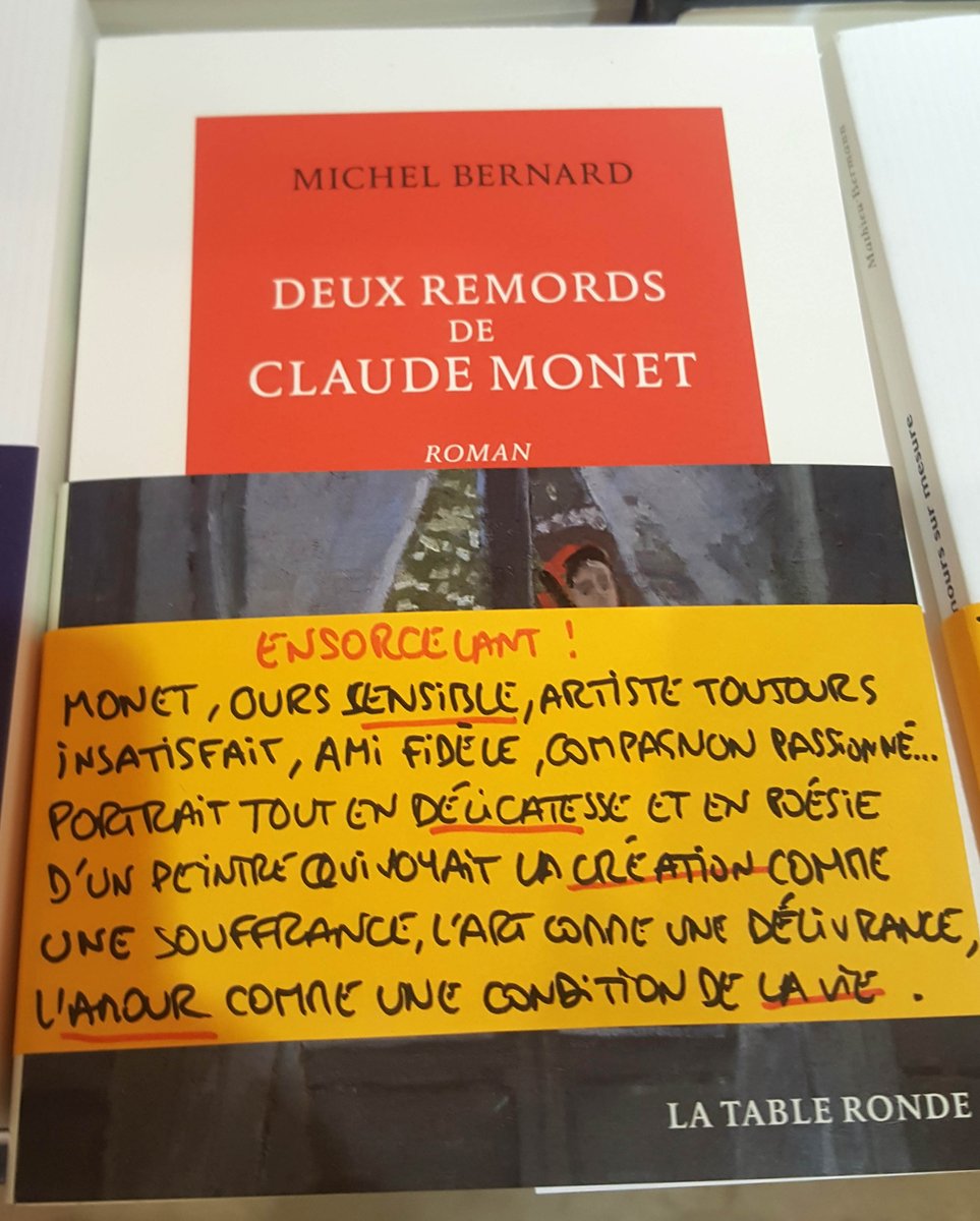 lemotdulibraire's tweet photo. Deux remords de Claude #Monet de Michel Bernard @edTableRonde. #Portrait #ensorcelant ! #coupdecoeur de #Passages Lyon 2. https://t.co/aYEbABl3Ak