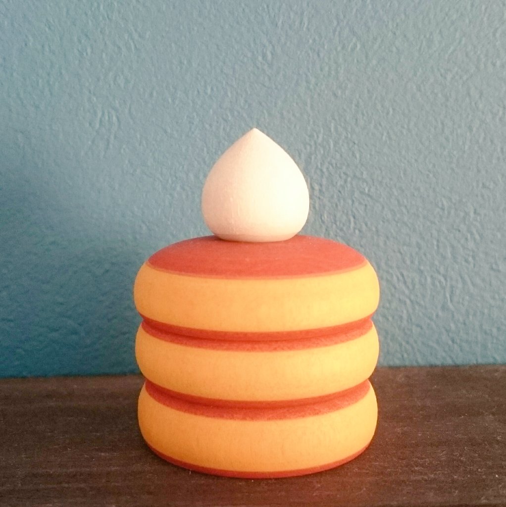 パンケーキこけし…めんこくてわがんね#鈴木明工人 #玩愚庵こけし屋