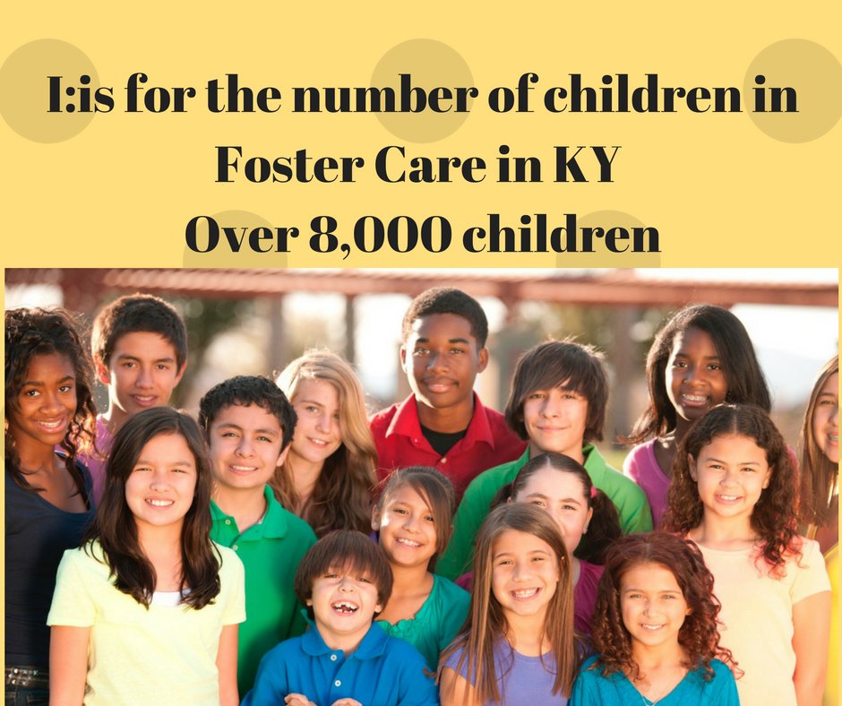 MaryhurstInc's tweet photo. I is for the # of children in the #fostercare system in #kentucky. It's over 8,000. #exploreadoption https://t.co/1GC4okIcOP