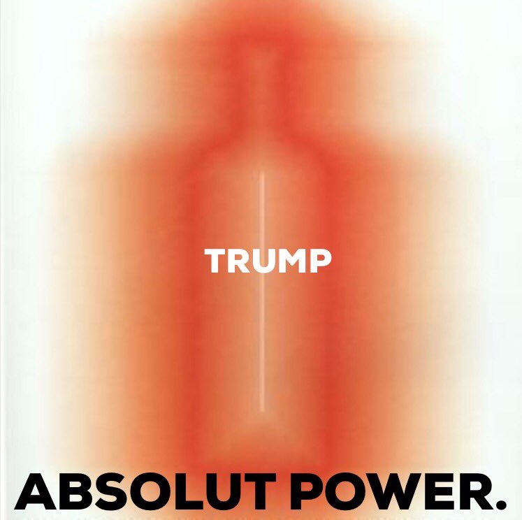 SashaSrbulj's tweet photo. #absolutpower corrupts absolutely . #absolut #vodka #absolut #ad #power #trump #werefucked https://t.co/hT1TadyCTa