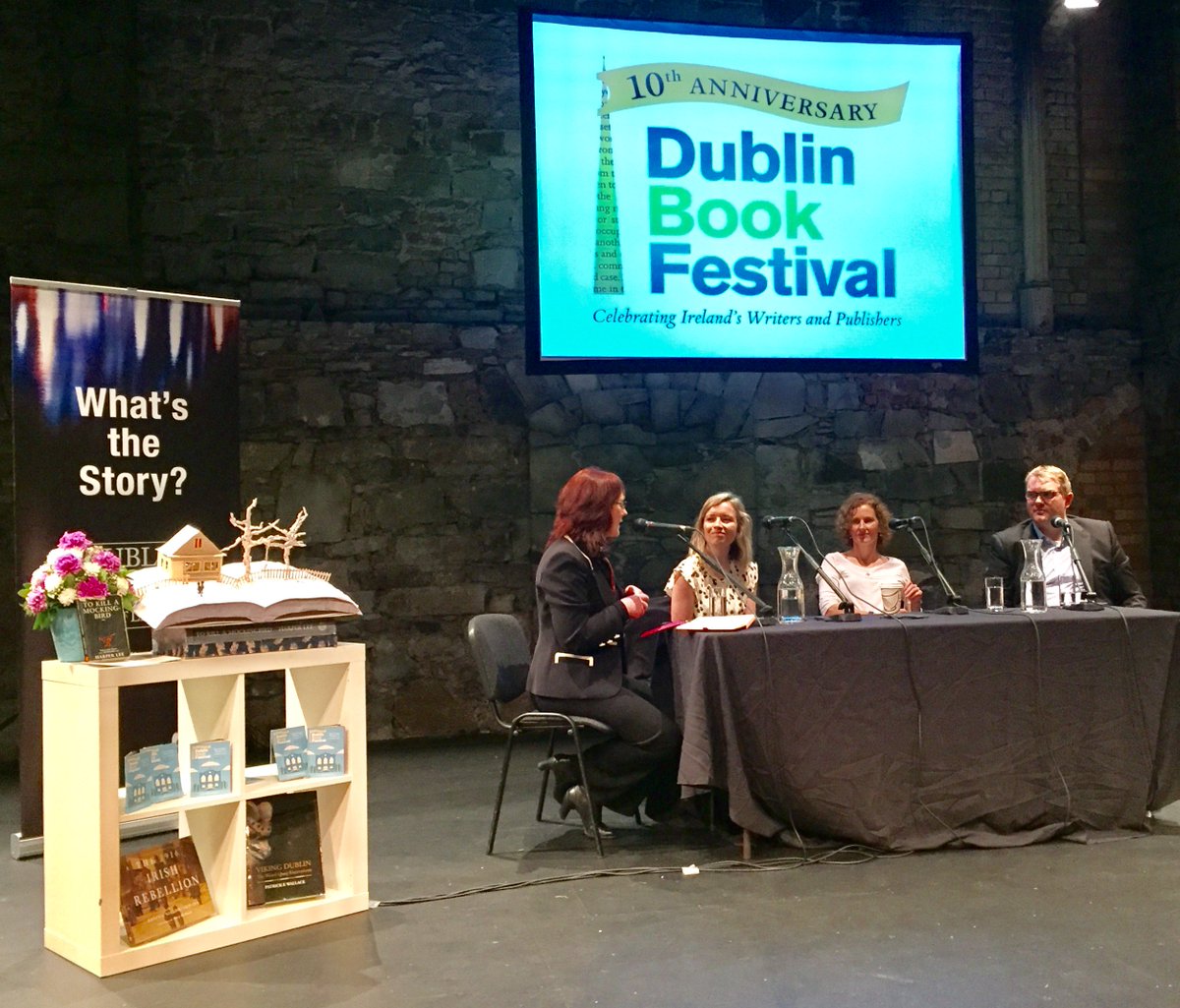 micknugent's tweet photo. The agents panel at @DublinBookFest with Vanessa @inkwellHQ, @sallyanne_s Mulcahy, Faith @LisaRichardsLtd, Dominic Rights Bureau #dbf2016 https://t.co/gp5D3ZUnsH